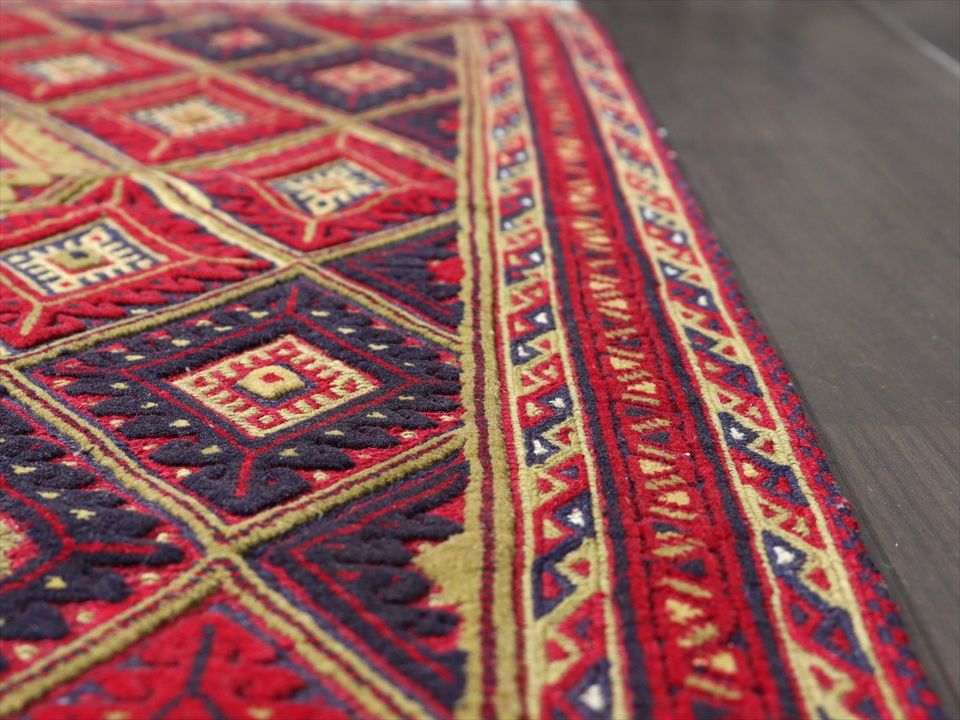 オールドキリム・アフガニスタン　ミシュワニ131×80cm Mishwani Rug 細かなスマックとパイル織り