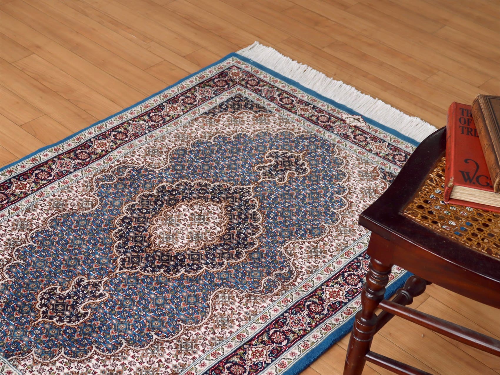 キリムスタイル / ペルシャ絨毯 タブリーズ産マヒ 玄関マット120×83cm