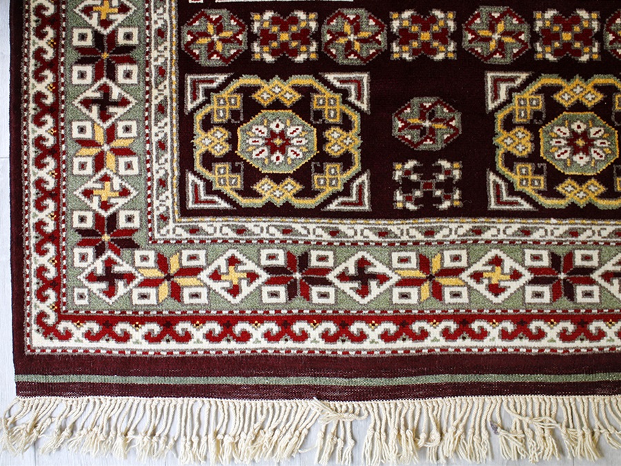 手織りトルコ絨毯 ウール100% - ラグ