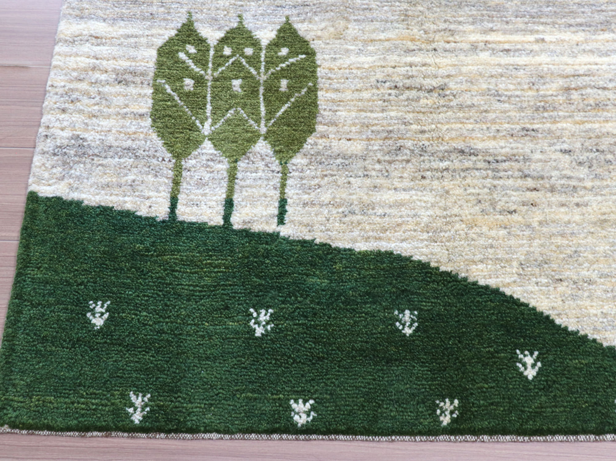 イランギャッベ キリムスタイル / ギャッベ 手織りラグ イラン産絨毯200×152cm