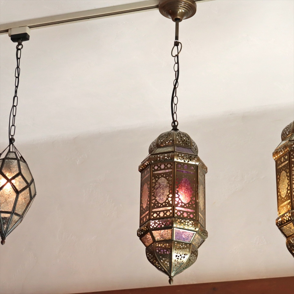 キリムスタイル / ガラスペンダントライト モロッコランプ アラビア風