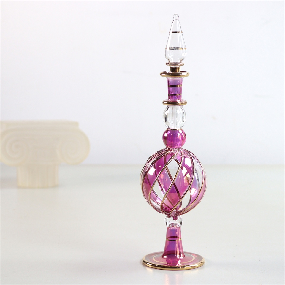 エジプト香水瓶 Egypt Purfume Bottles ファラオ 21cm パープル 信頼