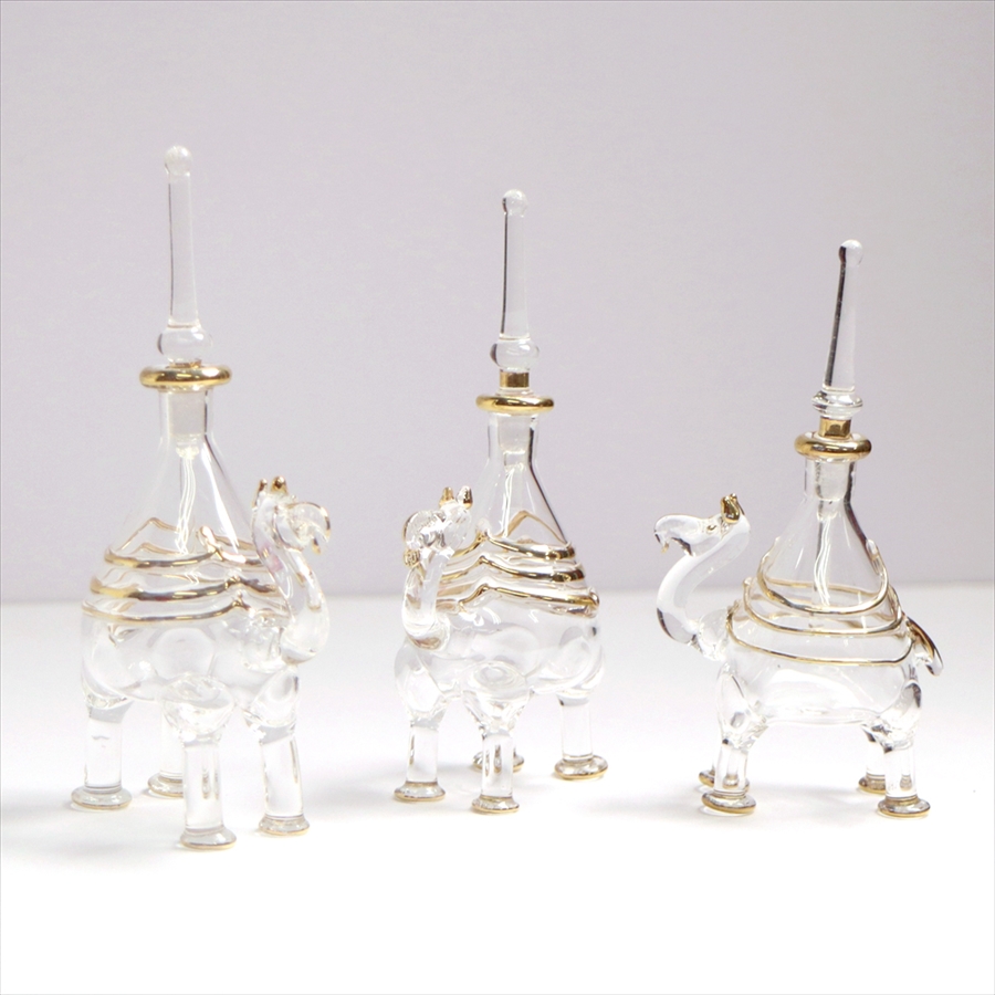 キリムスタイル / エジプト香水瓶 手吹きガラスの工芸品/ラクダ3