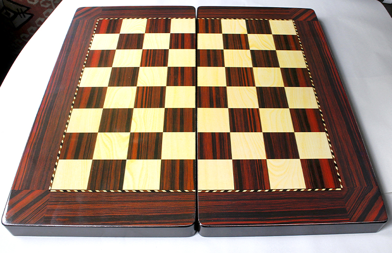 バックギャモンチェス・チェッカー ゲームボードゲーム盤・2色駒とサイコロ付